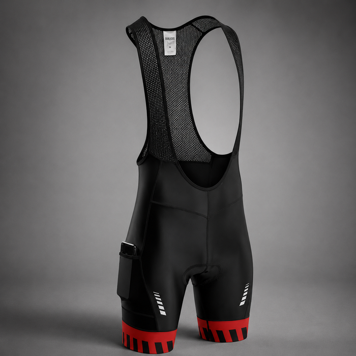 Men's Performance Cycling Bib Shorts | 3D Padded Chamois + Side Pocket.