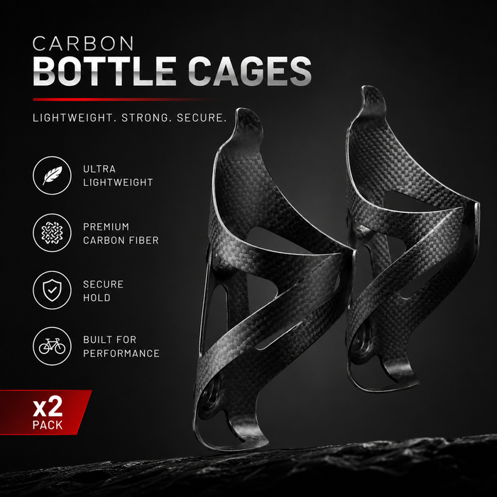 Carbon Bottle Cage Set of 2 Matt.