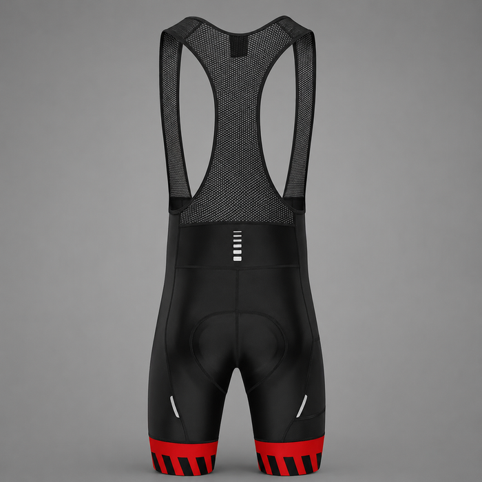 Men's Performance Cycling Bib Shorts | 3D Padded Chamois + Side Pocket.
