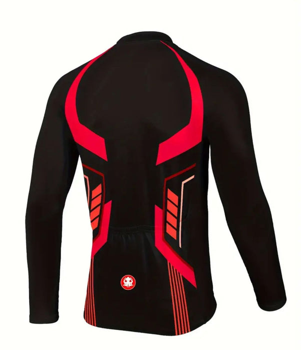 Kraken Long Sleeve Cycling Jersey Black/Red