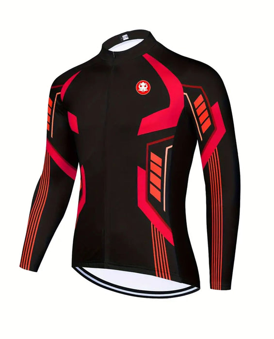 Kraken Long Sleeve Cycling Jersey Black/Red