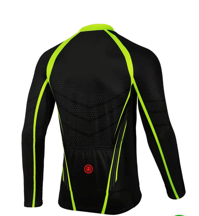 Kraken Long Sleeve Cycling Jersey Black/Green