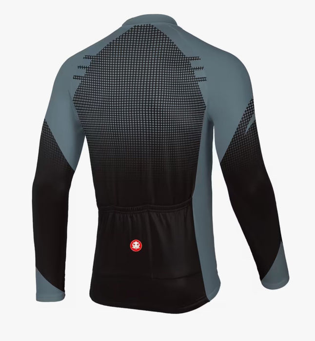 Kraken Long Sleeve Cycling Jersey Matrix Grey