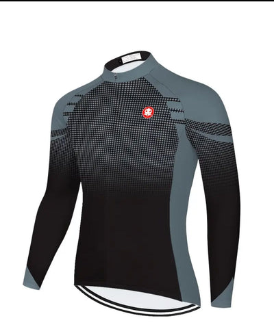 Kraken Long Sleeve Cycling Jersey Matrix Grey