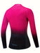 Ladies Long Sleeve Gradient Cycling Jersey.