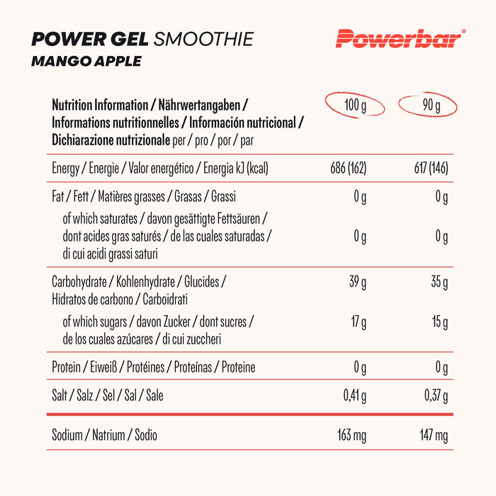 POWERGEL SMOOTHIE – MANGO APPLE.