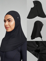 Cardio Cartel Breathable Mesh Hood Hijab Black.