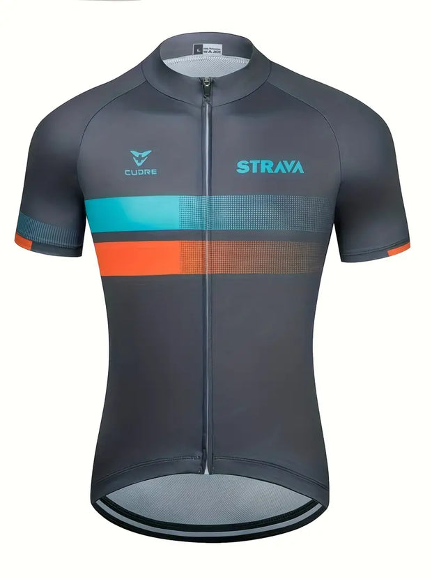 Cycling Jersey Strava Summer Grey