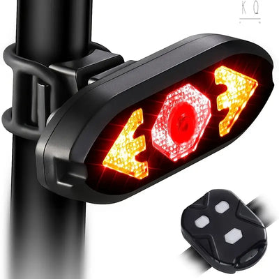 USB Rechargeable LED Wireless Tail Light with Turn Signals.