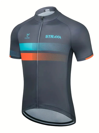 Cycling Jersey Strava Summer Grey