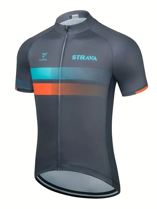 Cycling Jersey Strava Summer Grey