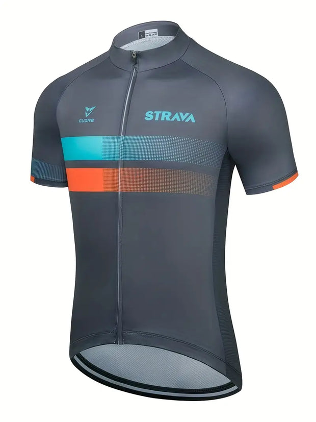 Cycling Jersey Strava Summer Grey