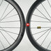 Close-up LightSpeed 50mm carbon wheel rim decals and branding