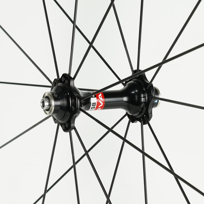 LightSpeed 50mm rim-brake road wheel hub and spoke detail