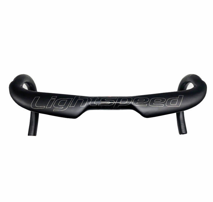 LightSpeed Aerolift UD matte road bike drop handlebar, front view