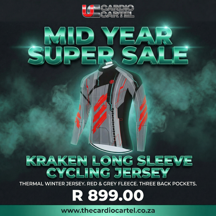 Kraken Long Sleeve Cycling Jersey Red/Grey